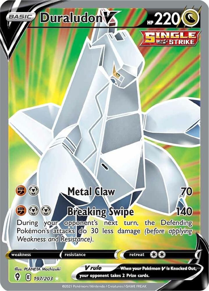 Duraludon V (Full Art) 197/203 card from SWSH07: Evolving Skies
