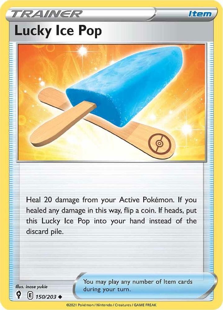 Lucky Ice Pop 150/203 card from SWSH07: Evolving Skies