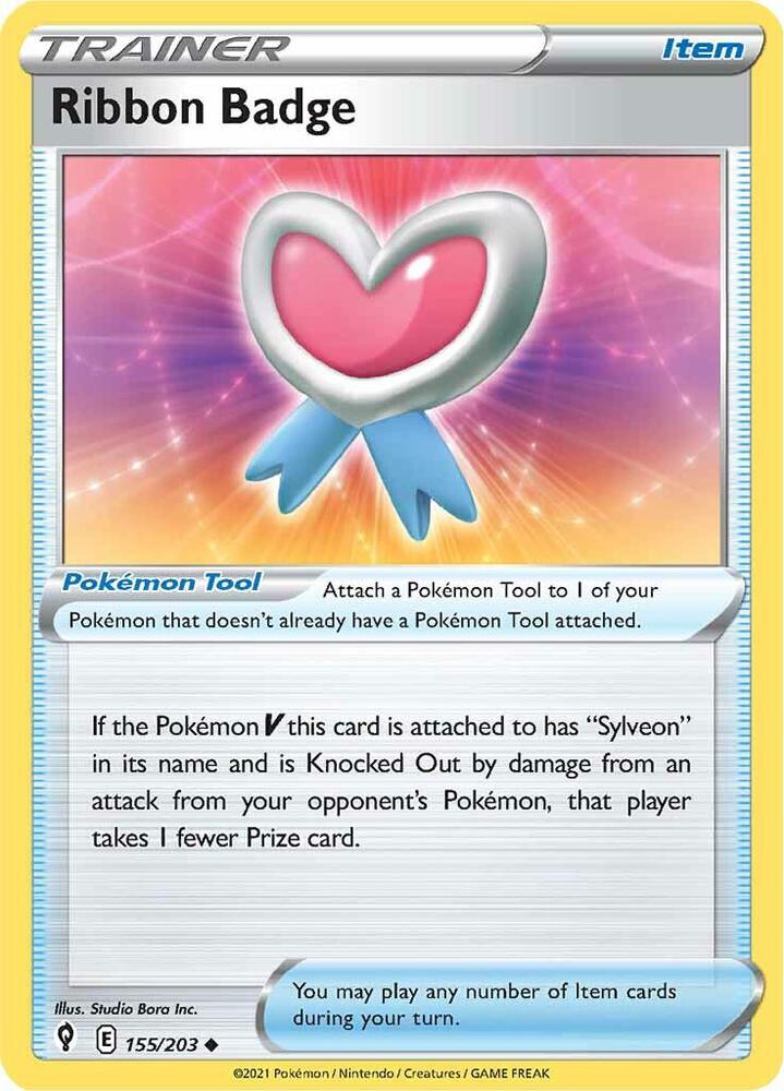 Ribbon Badge 155/203 card from SWSH07: Evolving Skies
