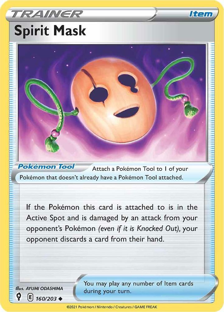 Spirit Mask 160/203 card from SWSH07: Evolving Skies