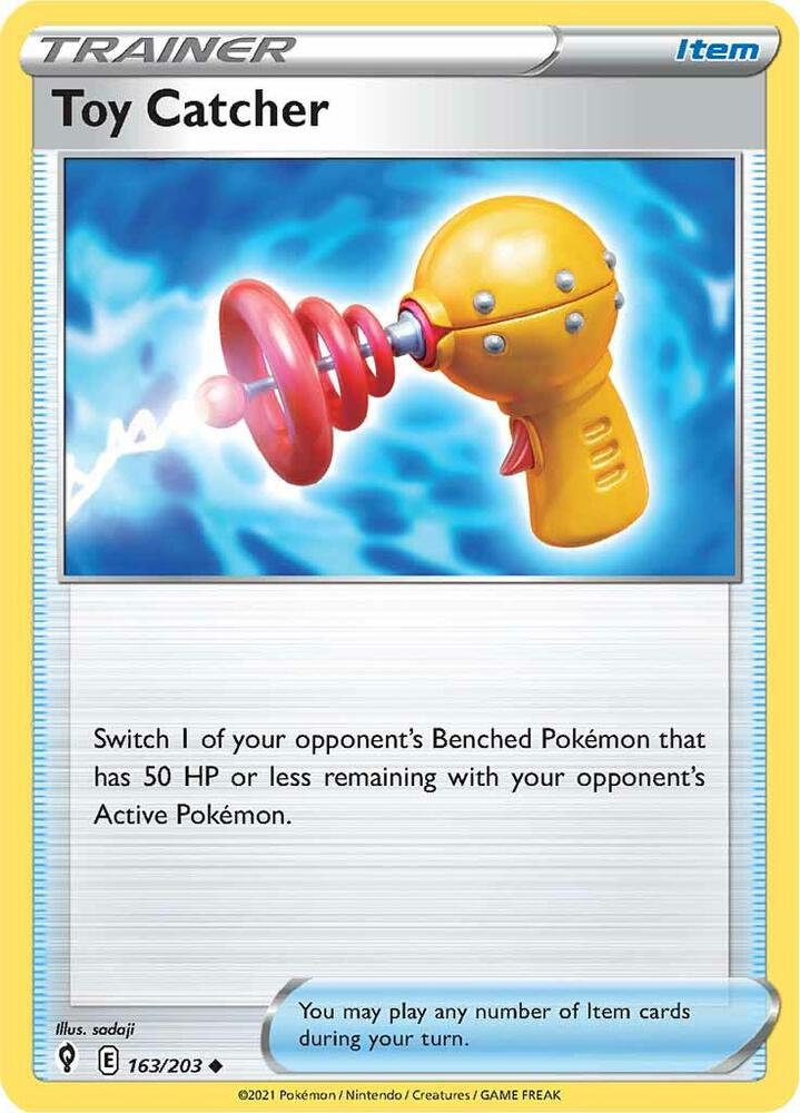 Toy Catcher 163/203 card from SWSH07: Evolving Skies