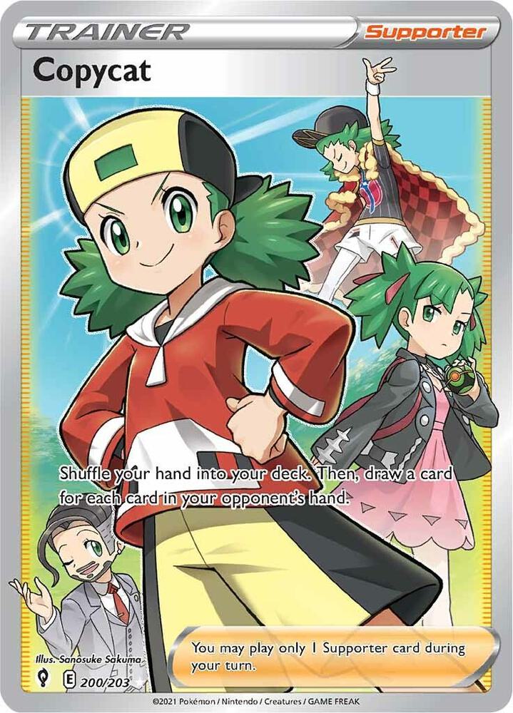 Copycat (Full Art) 200/203 card from SWSH07: Evolving Skies