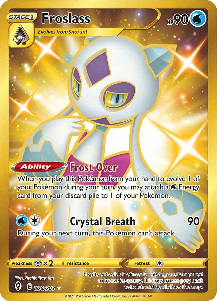 Froslass (Secret) 226/203 card from SWSH07: Evolving Skies