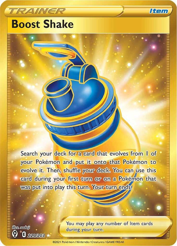 Boost Shake (Secret) 229/203 card from SWSH07: Evolving Skies