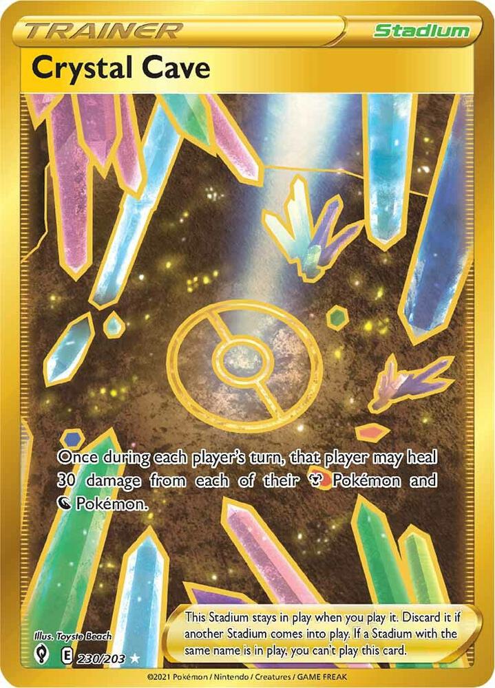 Crystal Cave (Secret) 230/203 card from SWSH07: Evolving Skies