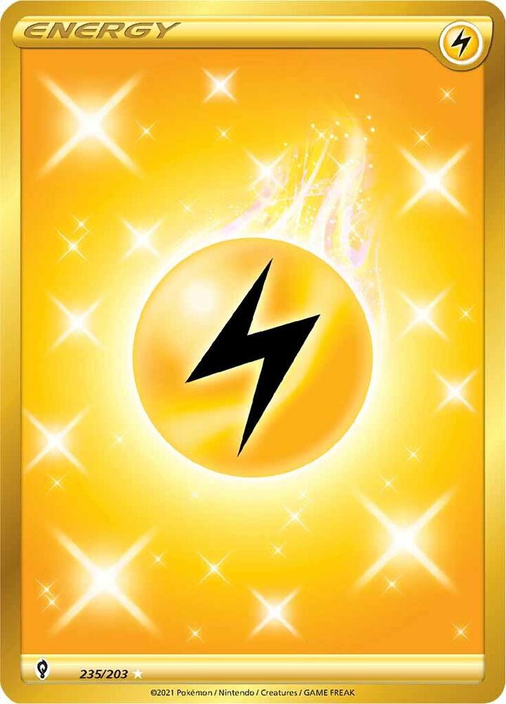 Lightning Energy (Secret) 235/203 card from SWSH07: Evolving Skies