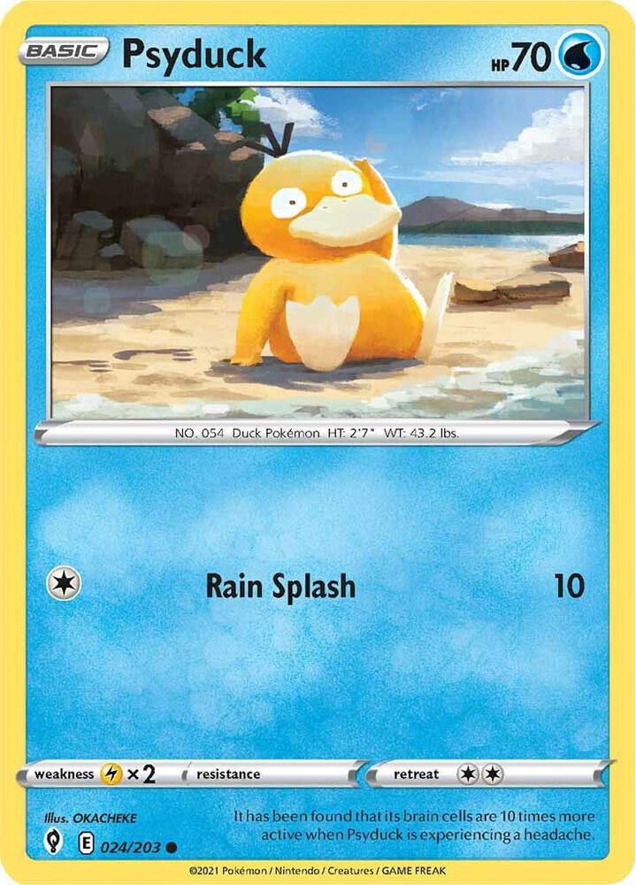 Psyduck 024/203 card from SWSH07: Evolving Skies
