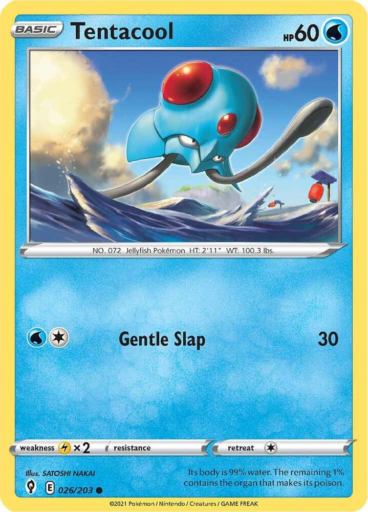 Tentacool 026/203 card from SWSH07: Evolving Skies