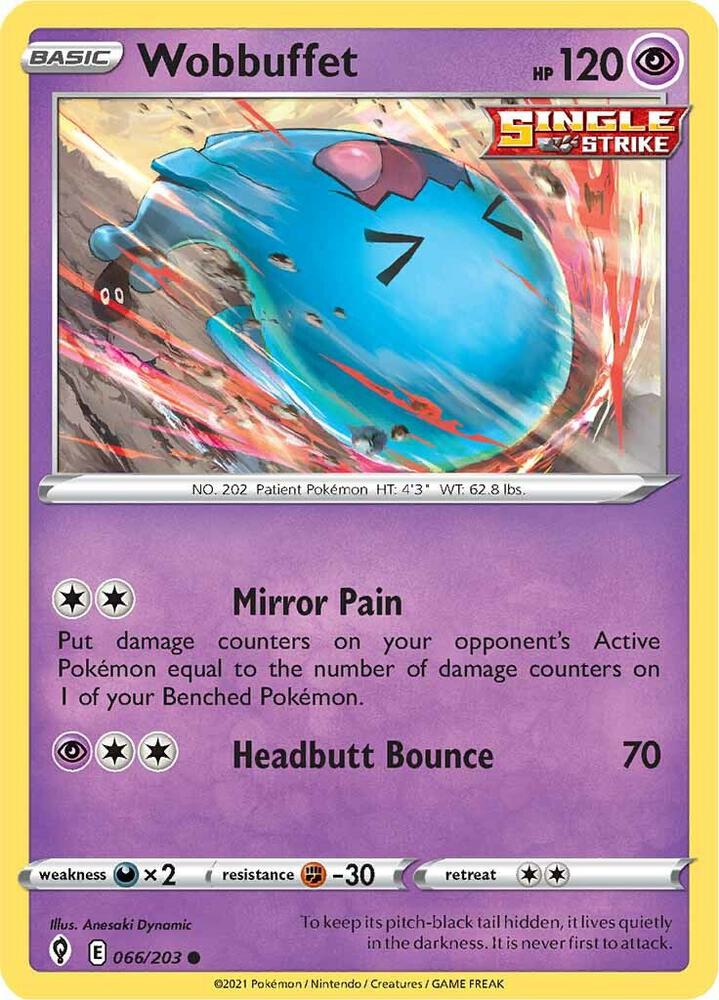 Wobbuffet 066/203 card from SWSH07: Evolving Skies