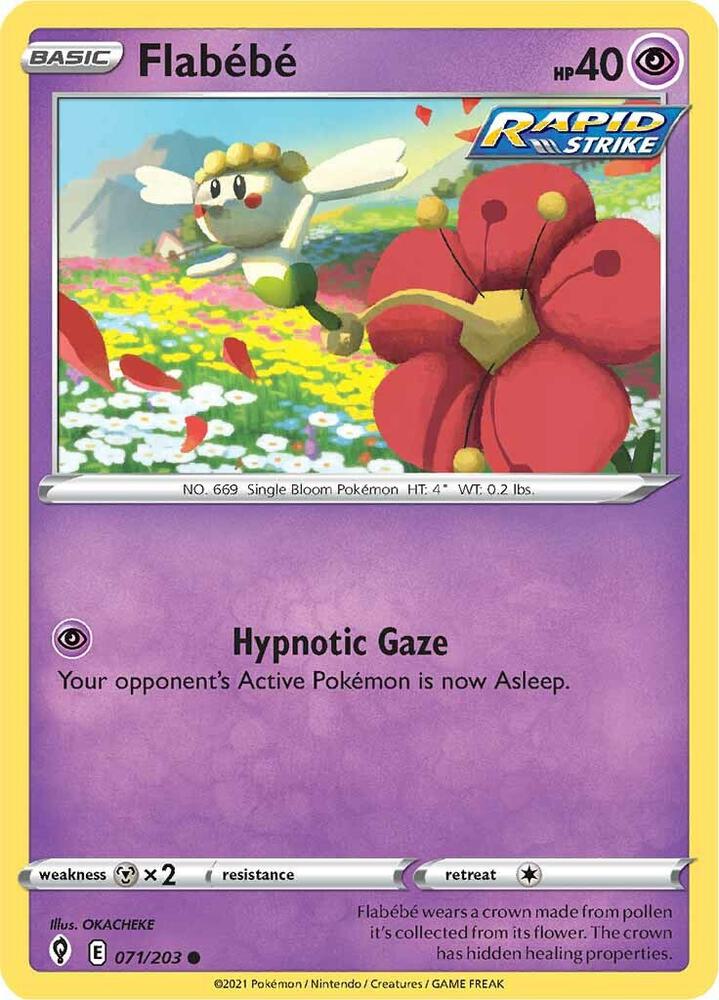 Flabebe 071/203 card from SWSH07: Evolving Skies