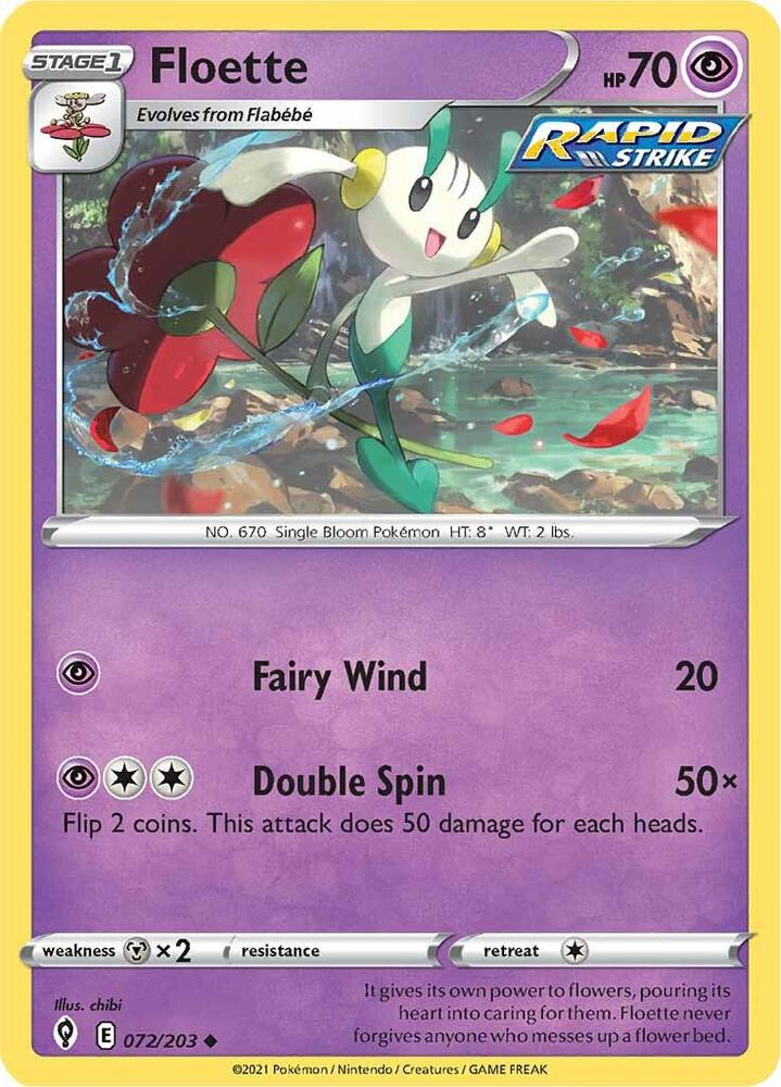 Floette 072/203 card from SWSH07: Evolving Skies