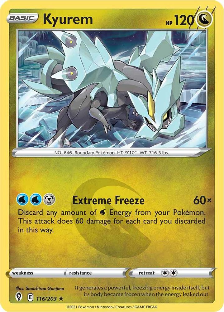 Kyurem 116/203 card from SWSH07: Evolving Skies