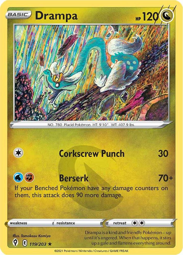 Drampa 119/203 card from SWSH07: Evolving Skies