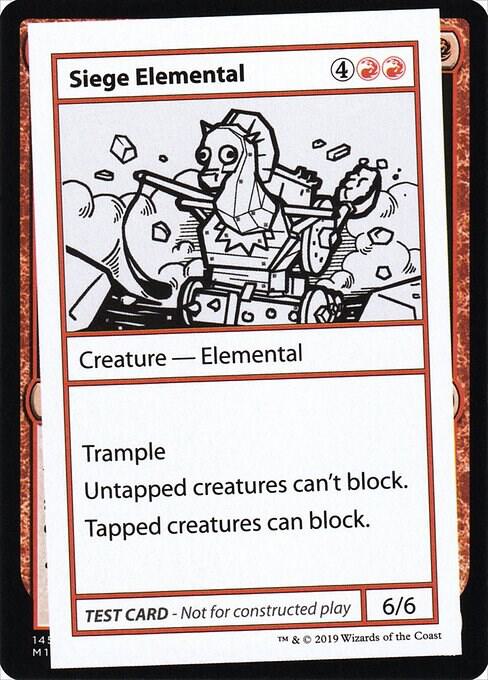 Siege Elemental (No PW Symbol) card from Mystery Booster: Convention Edition Exclusives