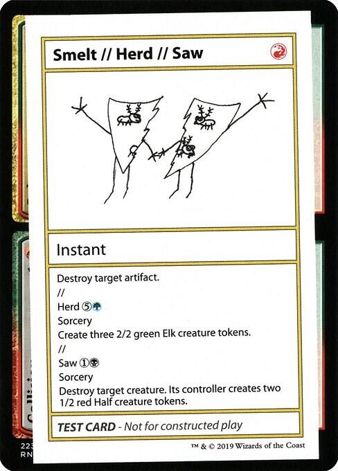 Smelt // Herd // Saw (No PW Symbol) card from Mystery Booster: Convention Edition Exclusives