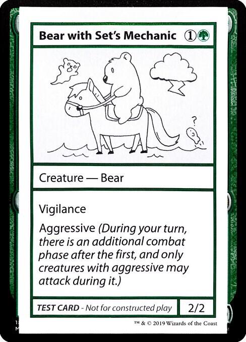 Bear with Set's Mechanic (No PW Symbol) card from Mystery Booster: Convention Edition Exclusives