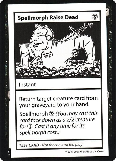 Spellmorph Raise Dead (No PW Symbol) card from Mystery Booster: Convention Edition Exclusives
