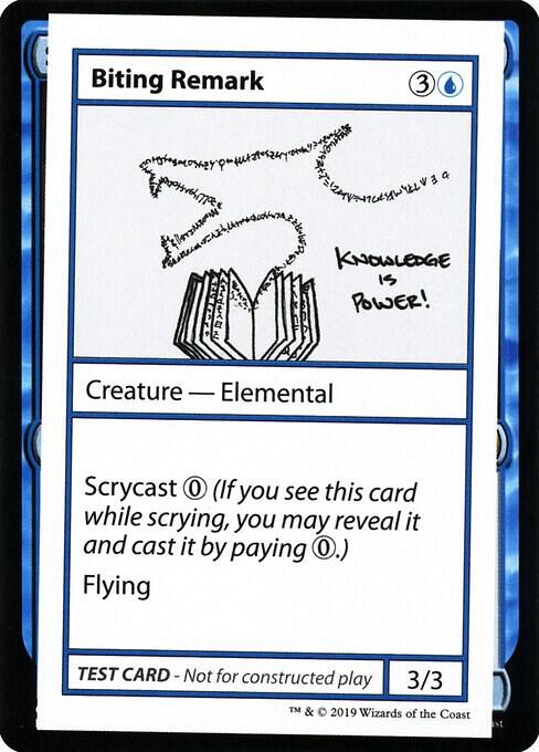 Biting Remark (No PW Symbol) card from Mystery Booster: Convention Edition Exclusives