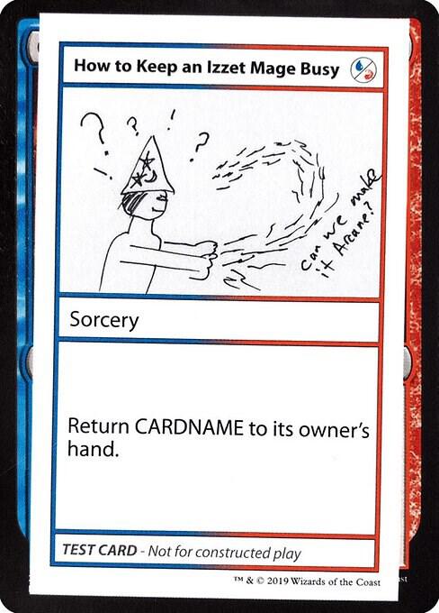 How to Keep an Izzet Mage Busy (No PW Symbol) card from Mystery Booster: Convention Edition Exclusives