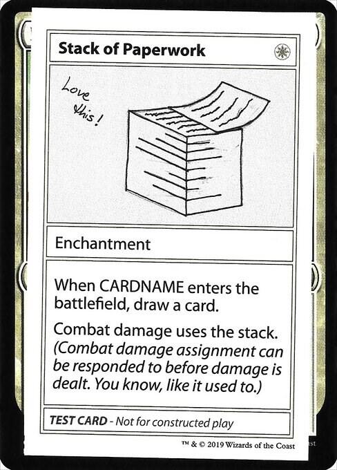 Stack of Paperwork (No PW Symbol) card from Mystery Booster: Convention Edition Exclusives