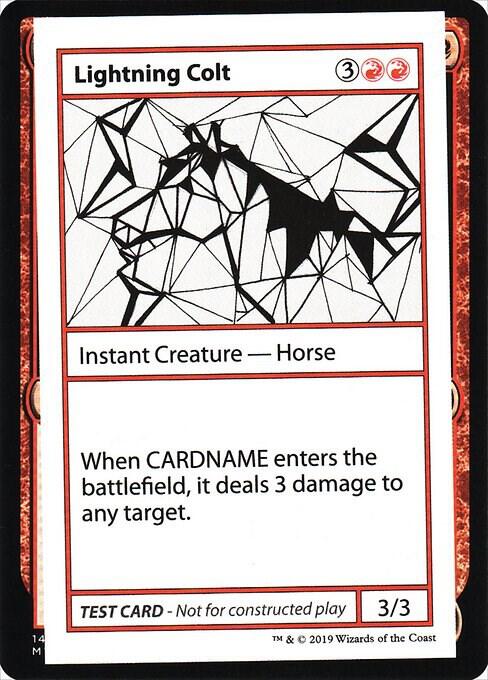 Lightning Colt (No PW Symbol) card from Mystery Booster: Convention Edition Exclusives