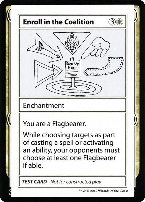 Enroll in the Coalition (No PW Symbol) card from Mystery Booster: Convention Edition Exclusives
