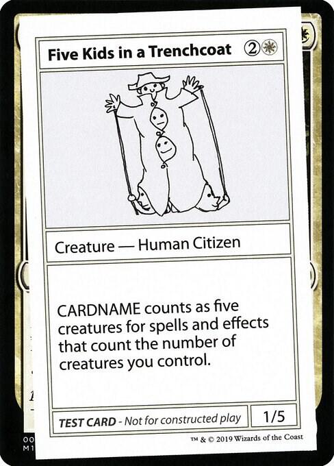 Five Kids in a Trenchcoat (No PW Symbol) card from Mystery Booster: Convention Edition Exclusives