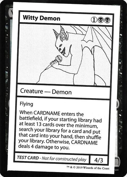Witty Demon (No PW Symbol) card from Mystery Booster: Convention Edition Exclusives