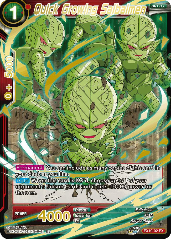 Quick Growing Saibaimen EX19-02 card from Special Anniversary Set 2021