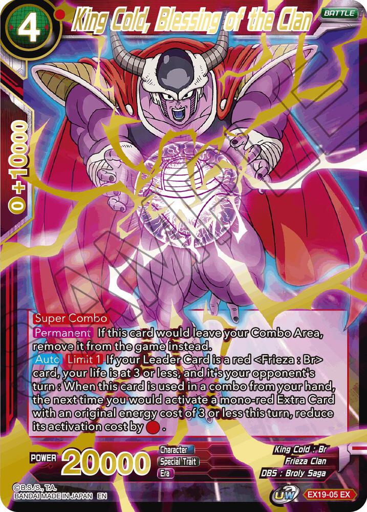 King Cold, Blessing of the Clan EX19-05 card from Special Anniversary Set 2021