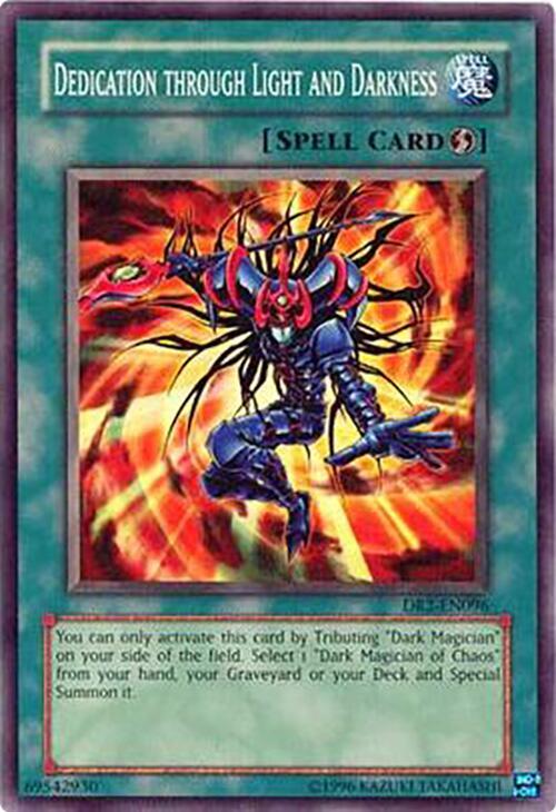 Dedication through Light and Darkness DR2-EN096 card from Dark Revelation Volume 2