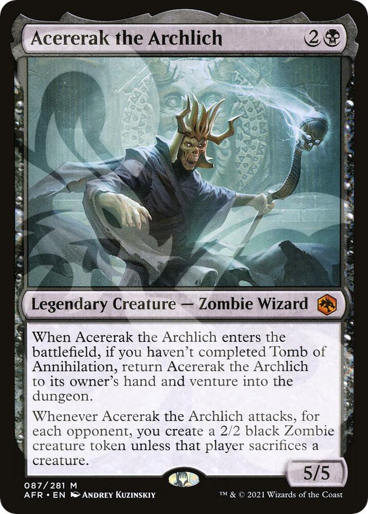 Acererak the Archlich 87 card from AFR Ampersand Promos