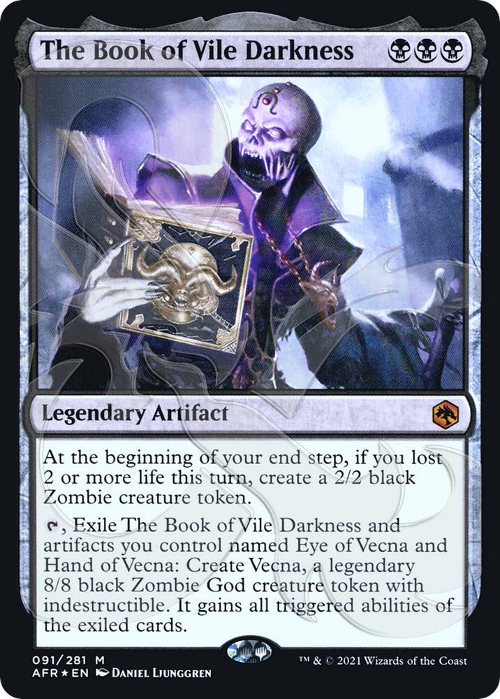 The Book of Vile Darkness 91 card from AFR Ampersand Promos