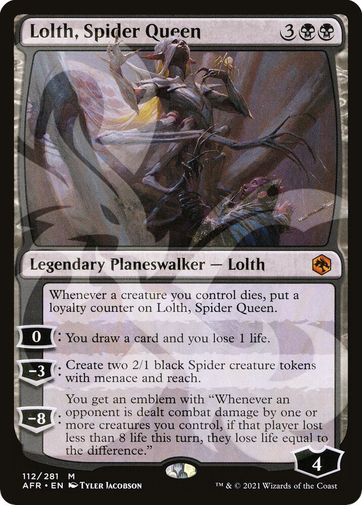 Lolth, Spider Queen 112 card from AFR Ampersand Promos