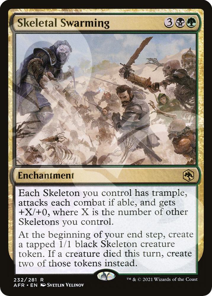 Skeletal Swarming 232 card from AFR Ampersand Promos