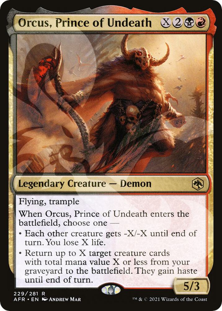 Orcus, Prince of Undeath 229 card from AFR Ampersand Promos