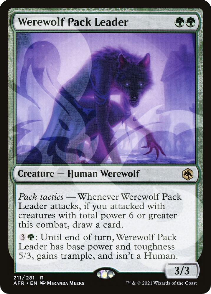Werewolf Pack Leader 211 card from AFR Ampersand Promos