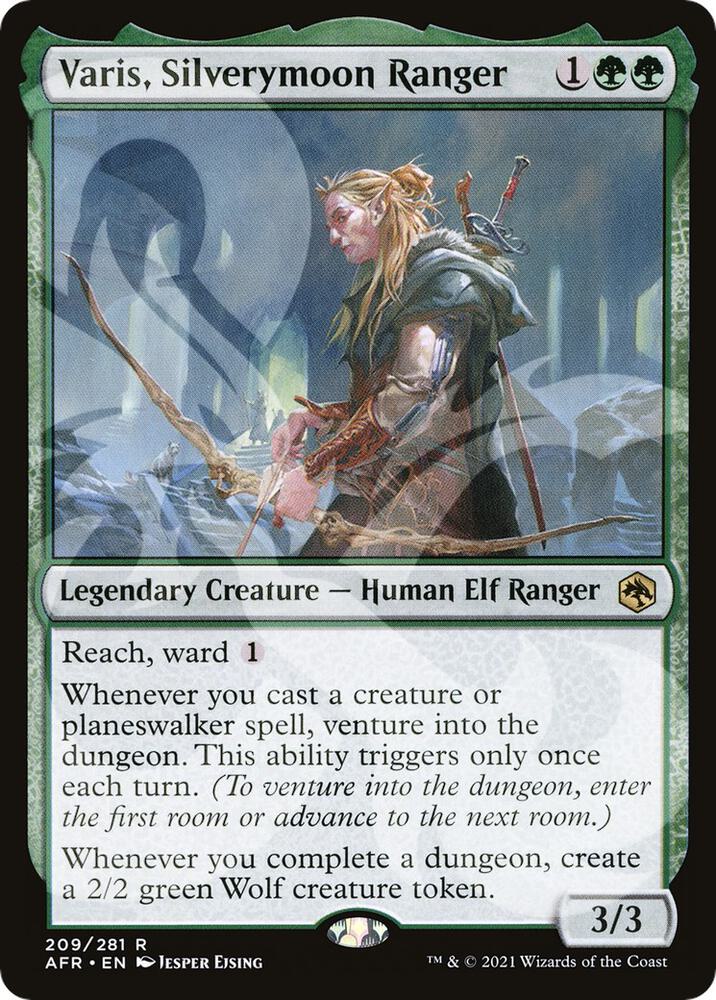 Varis, Silverymoon Ranger 209 card from AFR Ampersand Promos