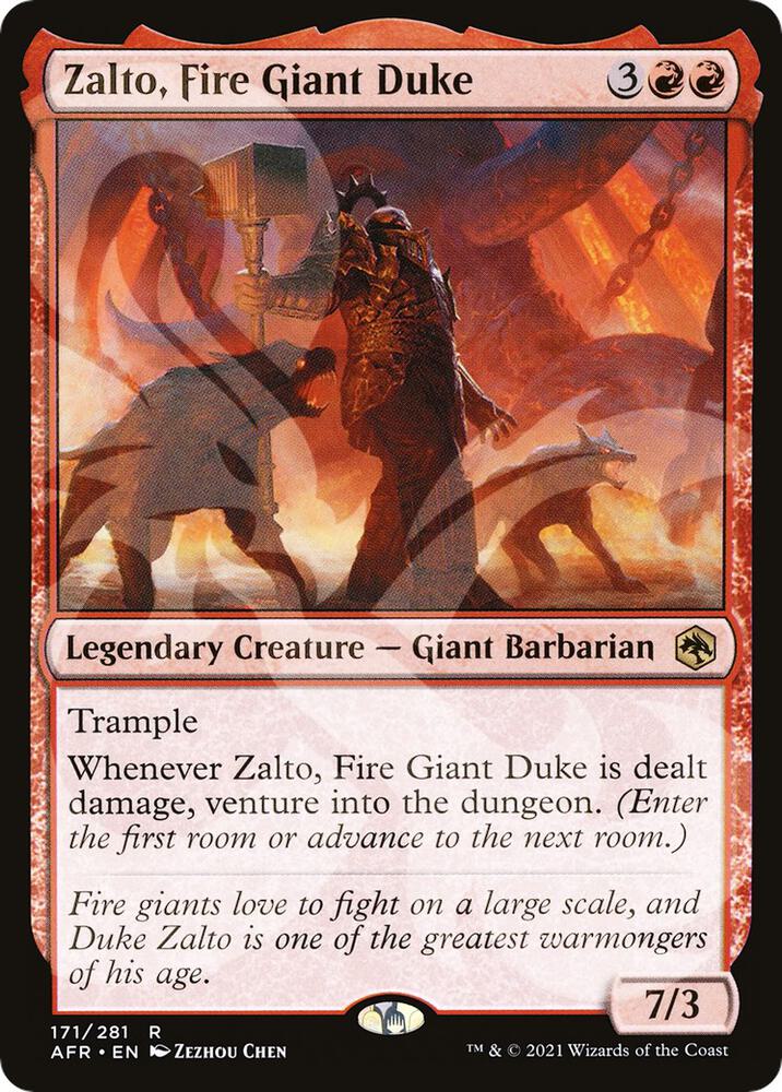 Zalto, Fire Giant Duke 171 card from AFR Ampersand Promos