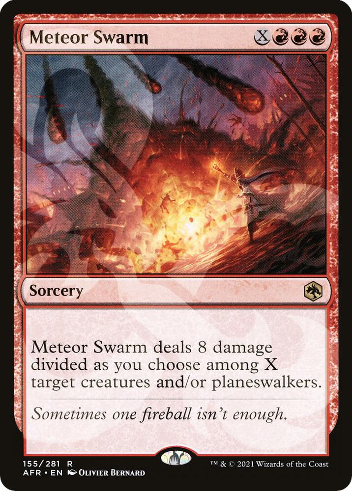 Meteor Swarm 155 card from AFR Ampersand Promos
