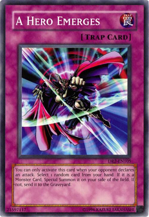 A Hero Emerges DR2-EN105 card from Dark Revelation Volume 2