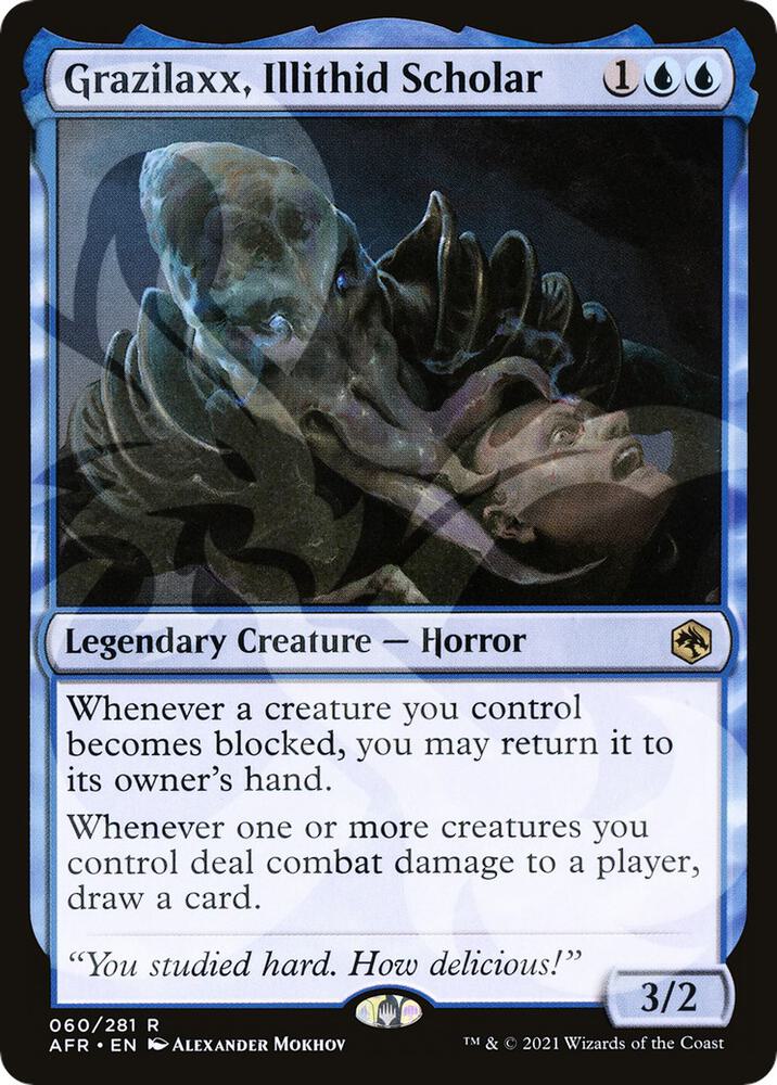 Grazilaxx, Illithid Scholar 60 card from AFR Ampersand Promos