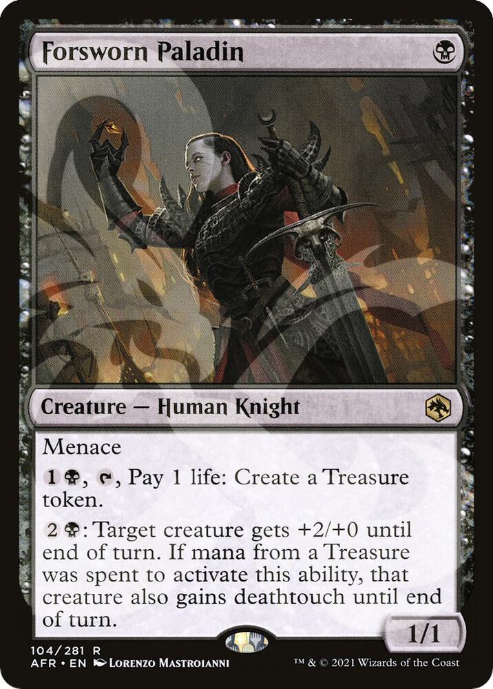 Forsworn Paladin 104 card from AFR Ampersand Promos