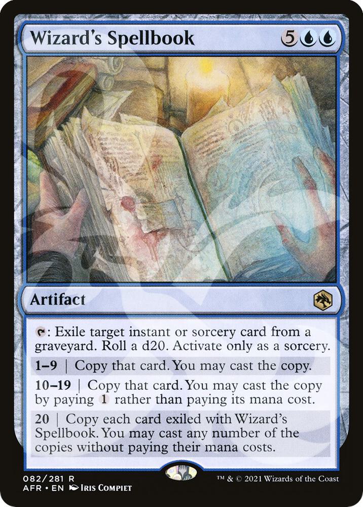 Wizard's Spellbook 82 card from AFR Ampersand Promos