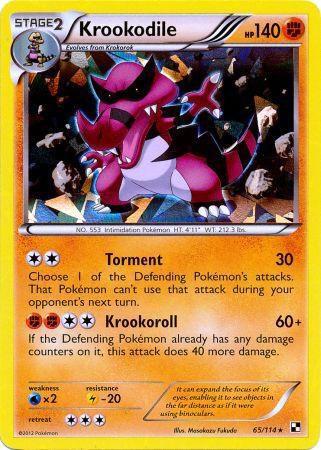Krookodile - 65/114 (Cracked Ice Holo) 065/114 card from Blister Exclusives