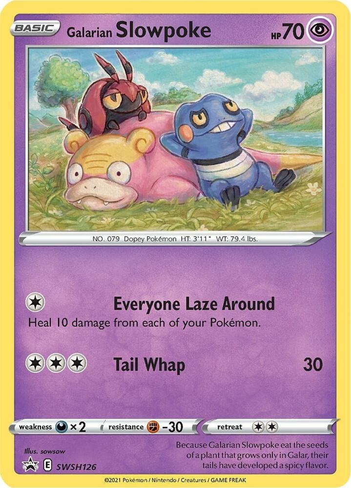 Galarian Slowpoke SWSH126 card from SWSH: Sword & Shield Promo Cards
