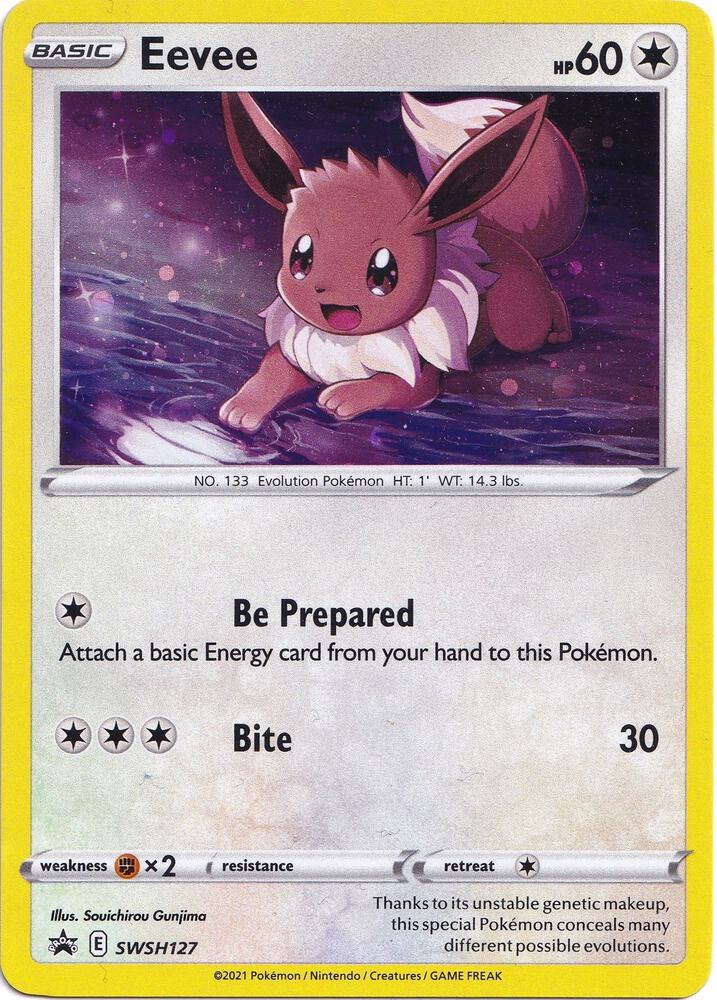 Eevee SWSH127 card from SWSH: Sword & Shield Promo Cards