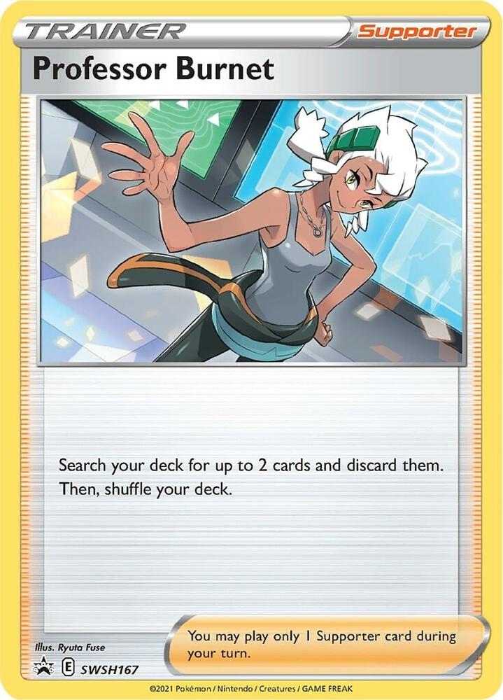 Professor Burnet SWSH167 card from SWSH: Sword & Shield Promo Cards