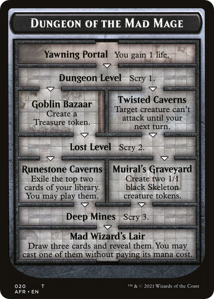 Dungeon of the Mad Mage // Tomb of Annihilation Double-Sided Token 20 // 22 card from Adventures in the Forgotten Realms