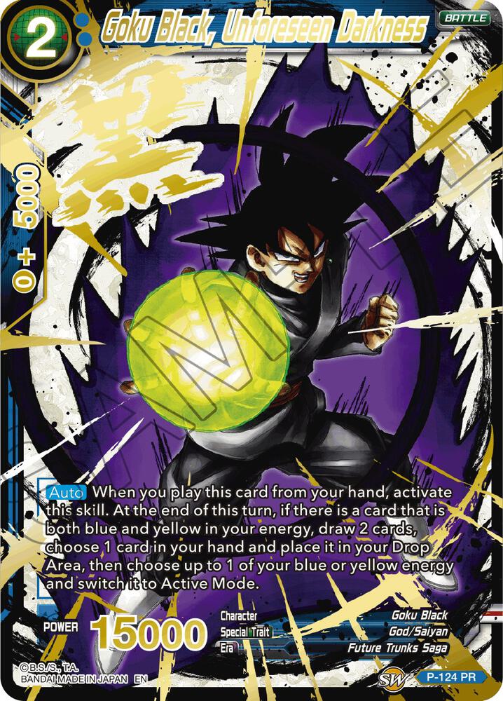 Goku Black, Unforeseen Darkness (Alternate Art) P-124 card from Special Anniversary Set 2021